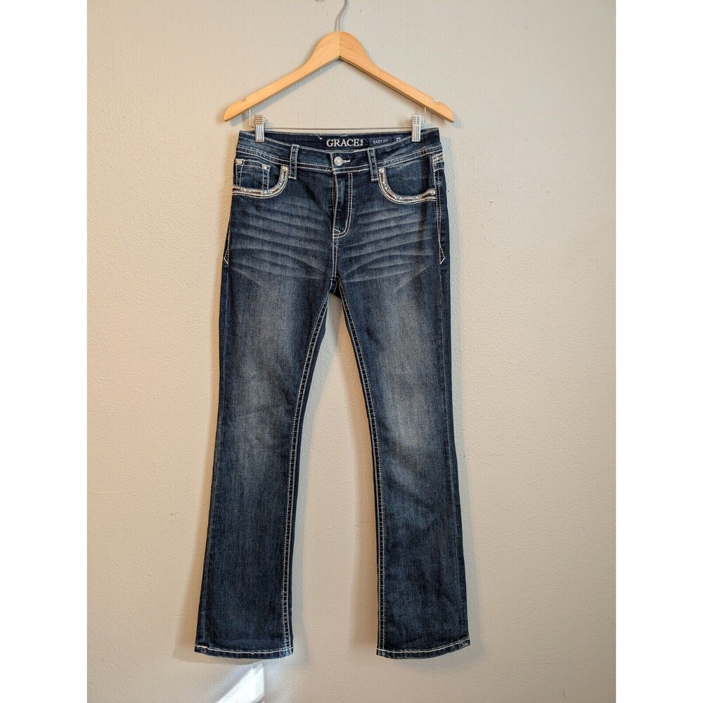 Grace in LA Women's Blue Boot Cut Jeans